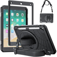 Triple Protectinve Shockproof Case For iPad 5th 6th Cover For 2018 iPad Pro 9.7 2014/2016/2017/2018/Air 2 Heavy Duty Stand Cover