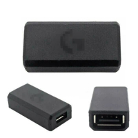 1Pc Replacement For Logitech G703 G900 G903 GPW G502 Wireless Mouse Accessories Black Micro-USB to USB Extension Port Adapter