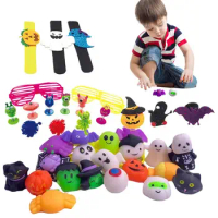 Halloween Fidget Toys Cartoon Squeeze Toys Set Halloween Countdown Bright Colors Soft TPR Decorative Kids Toys For Kids