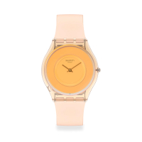 【SWATCH】SKIN超薄系列手錶 PASTELICIOUS PEACHY 男錶 女錶 瑞士錶 錶(34mm)