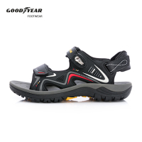 【GOODYEAR 固特異】光速-磁扣運動涼鞋/男鞋 可調絆帶 黑色(GAMS53750)