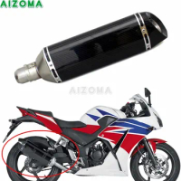 ATV Scooter Racing Sport Motorcycle Universal CarbonFiber Exhaust Silencer Pipes 38-51mm Exhaust Muffler w/DB Killer 125-1000cc
