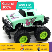 Diecast Miniatur Mainan Mobil SUV Offroad Offroad Alloy Model Stunt Car Besi Metal Pullback Hijau