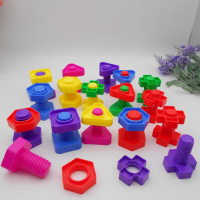 Mainan Mur Baut Plastik Nut and Bolt Bongkar Pasang Mainan Edukasi Anak Plastik Toys