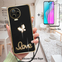 3D Glitter Casing For Infinix Note 12 2023/Note 12 Pro 4G/X676C/X676B/Note 20 Case with Ceramic Scre