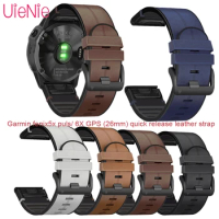 26mm Quick Release Leather Strap For Garmin fenix5x puls/ 6X GPS Watch Wristband Replacement Soft Fashion Bracelet Accessories