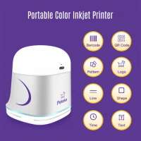 Portable 1200dpi Handheld Printer Color Inkjet Printer Support Wireless Connection for Customized Text Barcode Pattern Logo