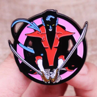 XXXMen Evolution Nightttcrawler Enamel Pin Superhero Manga Badge Brooch Backpack Decoration Jewelry
