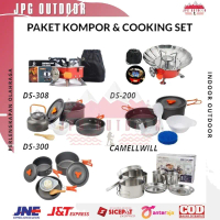 Paket Cooking Set Kompor Camping Outdoor Portable Alat Masak Camping