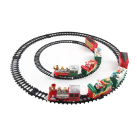 DIY Christmas Train Set Toy with Track Christmas Train Toys for Holiday Gift