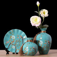 歐式客廳創意陶瓷花瓶電視酒櫃裝飾品家居擺件房間的小飾品工藝品