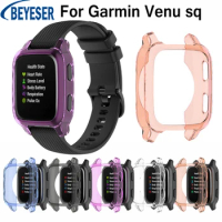 Smart Watch Protective Shell Frame Half-pack Screen Compatible For Garmin Venu Sq TPU Protective Case Cover For Garmin Venu Sq