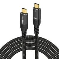 Thunderbolt-compatible 4 Charging Cable Support 8K/60Hz 4K/144Hz/120Hz Fast Data Transfer Cord 40Gbps 100W Quick