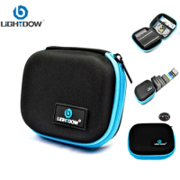 Lightdow Camera TF Card SD Crad Fabric Hard Case Portable Battery Storage Bag Carry Pouch for DSLR Camera Accessories