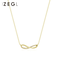 ZEGL無限愛項鏈女925純銀輕奢小眾設計感鎖骨鏈情人節禮物送女友