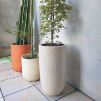 Pot Terakota Tinggi 60cm Minimalis Modern Model Kapsul D33T60