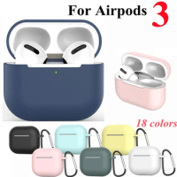 Slilcone Cover For Apple AirPods 3rd generation Case Wireless Bluetooth Earphones Cover For AirPods 3 Accessories With Keyring