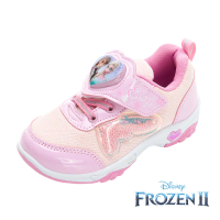 【Disney 迪士尼】正版童款 冰雪奇緣 電燈運動鞋/透氣 防臭 舒適 粉紅(FOKX37803)