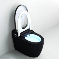 2021 luxury electric intelligent one piece closestool wc toilet bowl automatic black smart bidet toilet