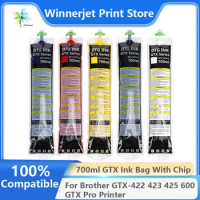 700ml/bag DTG Textile Pigment Ink With Chip for Brother GTX GTX Pro GTX-422 GTX-423 GTX-425 GTX-600 Printer Bulk Refill Ink