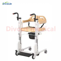 Hot Sale Electric Patient Lift Elderly Disabled Home Care Transfer Chair Commode Toilet Chair Bath Wheelchair