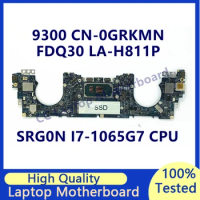 CN-0GRKMN 0GRKMN GRKMN Mainboard For DELL 9300 Laptop Motherboard With SRG0N I7-1065G7 CPU FDQ30 LA-H811P 100% Fully Tested Good