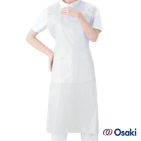 【官方直營】日本Osaki 大崎-無袖拋棄式PE圍裙(白)60入-快速出貨
