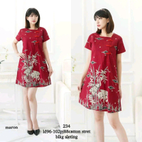 234 DRESS CHEONGSAM BATIK CATTON STRET PREMIUM IMPORT