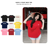 Áo Thun Boxy 280GSM STAR Thêu Len GUPO Unisex Nam Nữ Cotton Local Brand - TSS01