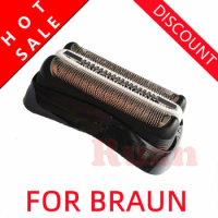 32B Black Shaver Foil &amp; Cutter Shaver Head for Braun Series 3 320 330 340 380 390 3090CC 350CC 320S 330S Cassette Mesh Grid