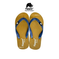 Fipper - Classic Sandal Jepit Anti Slip Pria Wanita Original Ringan Nyaman Gold / Navy UK 8/US 9