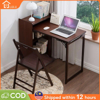 LULU Folding Computer Desk Study Table 83/100CM Bamboo Notebook Table Writing Desk Computer Table