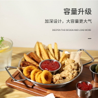 創意餐具韓國炸雞餐廳不銹鋼牛排漢堡西餐盤小吃西班牙海鮮飯盤鍋