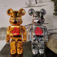 Bearbrick 400% 28cm Building Block Bear Attracts Wealth God Of Wealth Net Red Decoration Female Birthday Gift