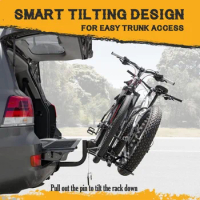 MEEVIZ Hitch Bike Rack 180 lbs Capacity for Standard, Fat Tire and Electric Bike, Wobble Free Folding ebike Carrier Fit Car SUV