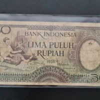 1958 Indonesia 50 Rupiah original notes