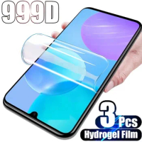 3PCS 999D Hydrogel Film for Huawei Y9 2019 Y9S Y9A Y8P Y8S Y7 Prime Y7A Y7P Y6 Pro Y5 Lite 2018 Phone Screen Protector Not Glass