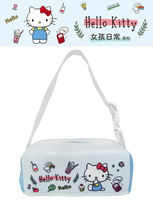 權世界@汽車用品 Hello Kitty 女孩日常系列 面紙盒套袋(可吊掛車內頭枕) PKTD010B-03