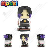 MOC1169 Creative MOC Kochou Shinobu Figrue Model Building Blocks Anime Demon Slayer Characters DIY Assembly Bricks Toys For Kids