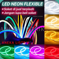 LAMPU LED NEON FLEX SELANG 220V METERAN FLEXIBLE SIGN STRIP OUTDOOR INDOOR (LAMPU TIK TOK) BAGUS usb