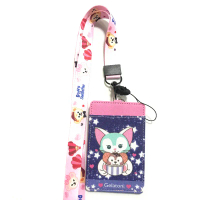 GLTN DF  สายคล้องคอ สายคล้องบัตร ที่ใส่บัตร พร้อมสายคล้องคอ ลาย GELATO  P งานดี สวยงาม สำหรับ บัตร 6