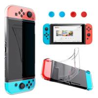 Transparent TPU Soft Case Joycon Protective Shell Cover for Nintendo Switch NS Console Crystal Clear Back Protector Accessories