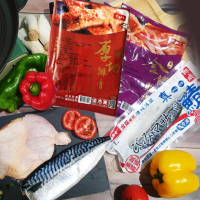 【金園排骨】老字號厚切排骨x10+巨無霸雞腿排x3+挪威頂級鯖魚x2-共15片(氣炸烤肉可)