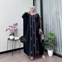 Kaftan Najwa Premium Rayon Super Jumbo Busui Dress Nyaman Panjang Tebal