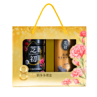 【芝初】8倍細鈣多多禮盒(8倍細高鈣黑芝麻粉380g+高鈣黑芝麻牛軋糖176g)