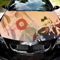 Anime Oshino Shinobu Girl Car Hood Vinyl Sticker Wrap Vinyl Film Engine Cover Decal Sticker Universal Size Car Hood Protect Film