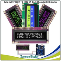 PCF8574T PCF8574 IIC I2C 162 16X2 1602 Character LCD Module Display Screen Panel VA White Purple Green LED Backlight for Arduino