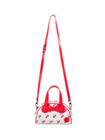 กระเป๋าถือ Unisex Cherry Factory ทรงครึ่งวงกลม สีขาว
