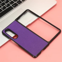 For Samsung Galaxy Z Fold 3 4 5G Fold3 Fold4 5G Phone Case For Samsung Z Fold 4 3 5G Deluxe Solid Color Cross Pattern Phone Case