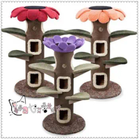 Large Cat Climbing Frame Toy, Sunflower Cat Tree, Villa Castle, Scratch-resistant Cat Tree, Hole House, New